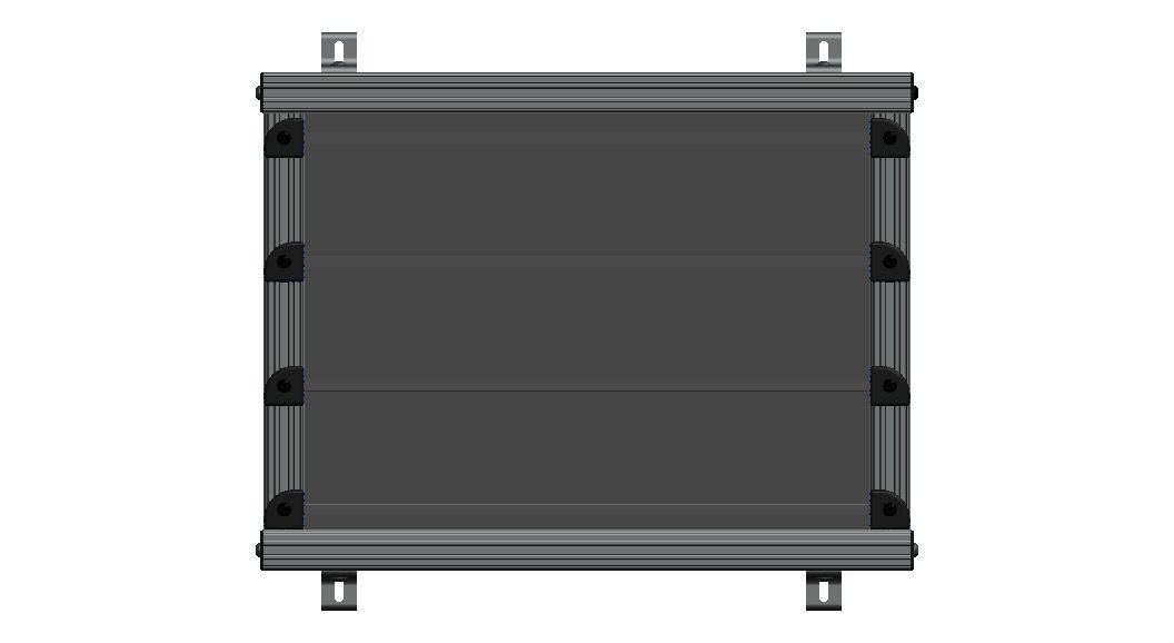 Aluminum Adjustable Shelf - Wall Mounted 3D model_9