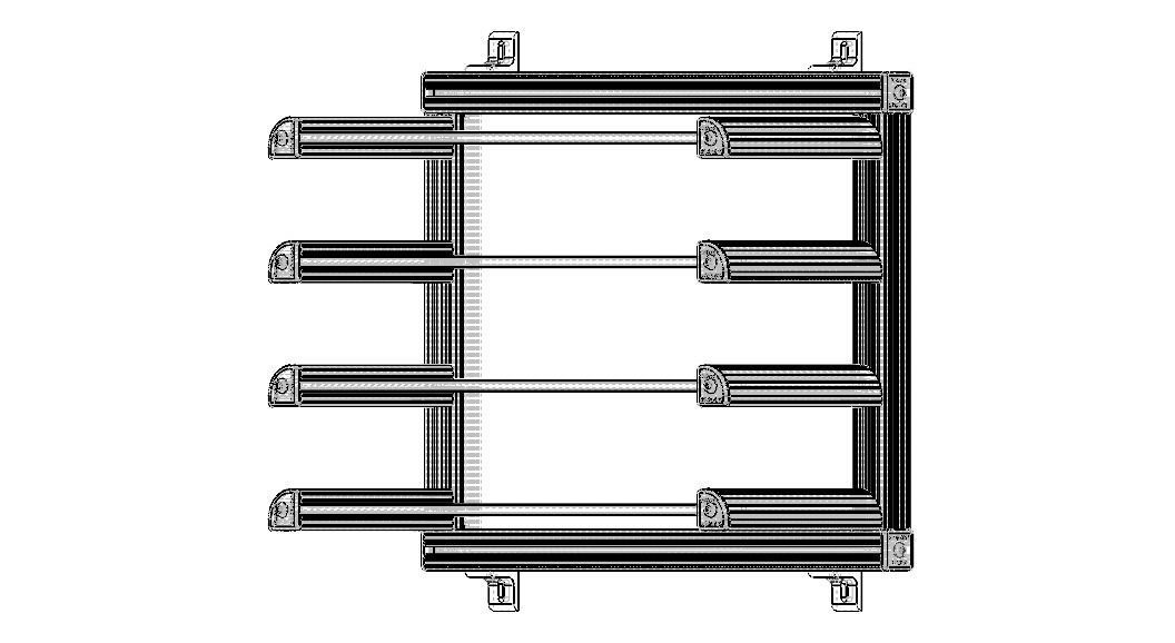 Aluminum Adjustable Shelf - Wall Mounted 3D model_35