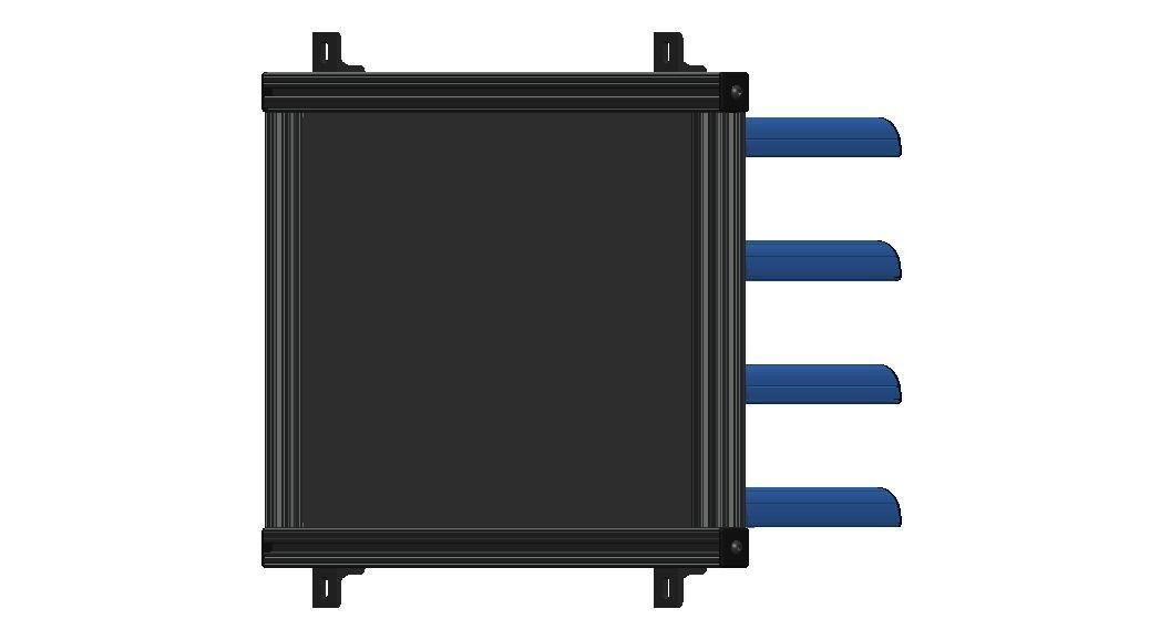 Aluminum Adjustable Shelf - Wall Mounted 3D model_21