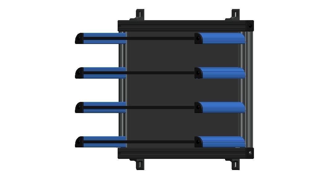 Aluminum Adjustable Shelf - Wall Mounted 3D model_37