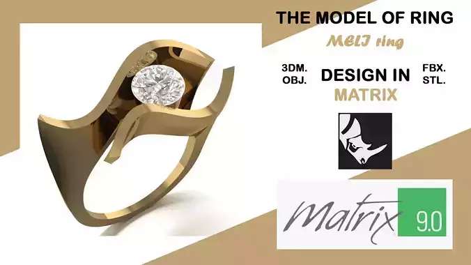 MELI model of ring VOL 19 3D print model