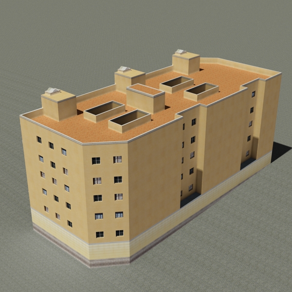 Building Collection 101-104 Low-poly 3D model_39