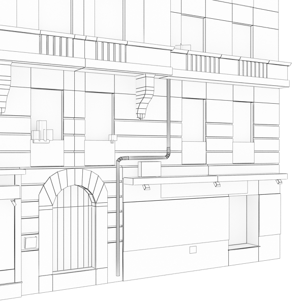 Building Collection 101-104 Low-poly 3D model_19