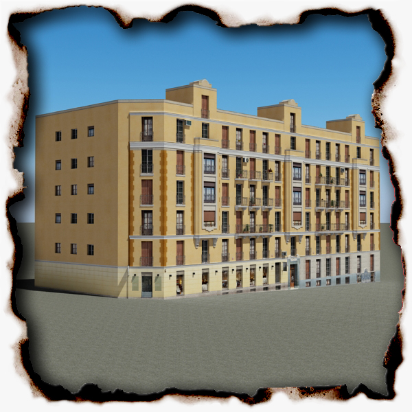 Building Collection 101-104 Low-poly 3D model_36