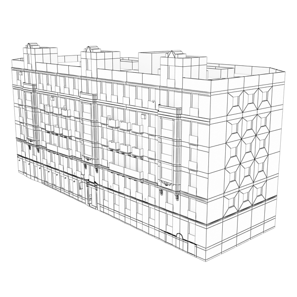 Building Collection 101-104 Low-poly 3D model_52