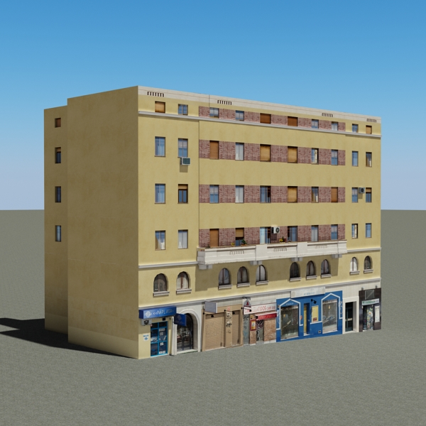 Building Collection 101-104 Low-poly 3D model_56