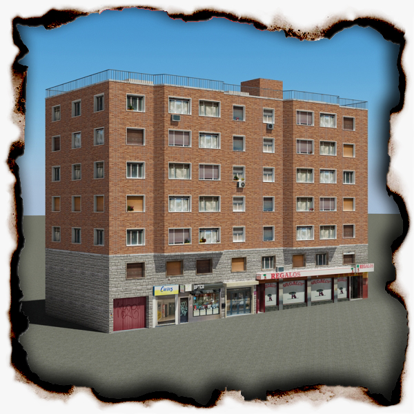 Building Collection 101-104 Low-poly 3D model_20