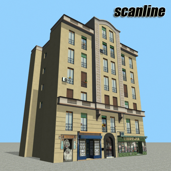 Building Collection 101-104 Low-poly 3D model_15