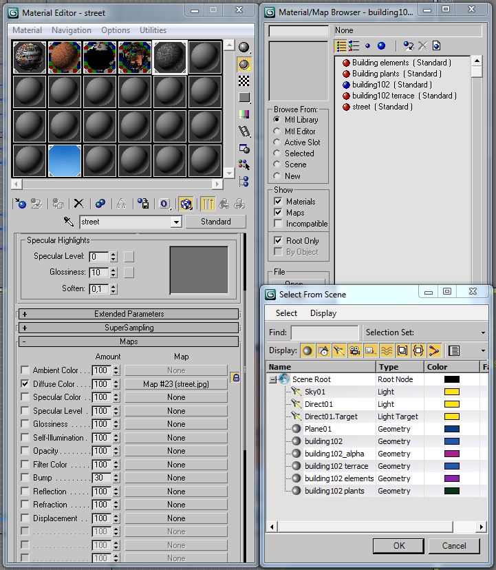 Building Collection 101-104 Low-poly 3D model_31