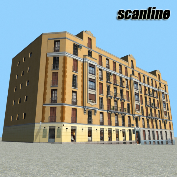 Building Collection 101-104 Low-poly 3D model_49