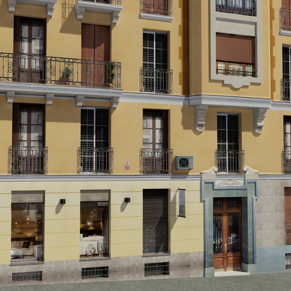 Building Collection 101-104 Low-poly 3D model_40