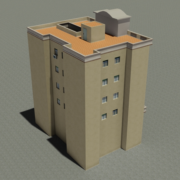 Building Collection 101-104 Low-poly 3D model_5