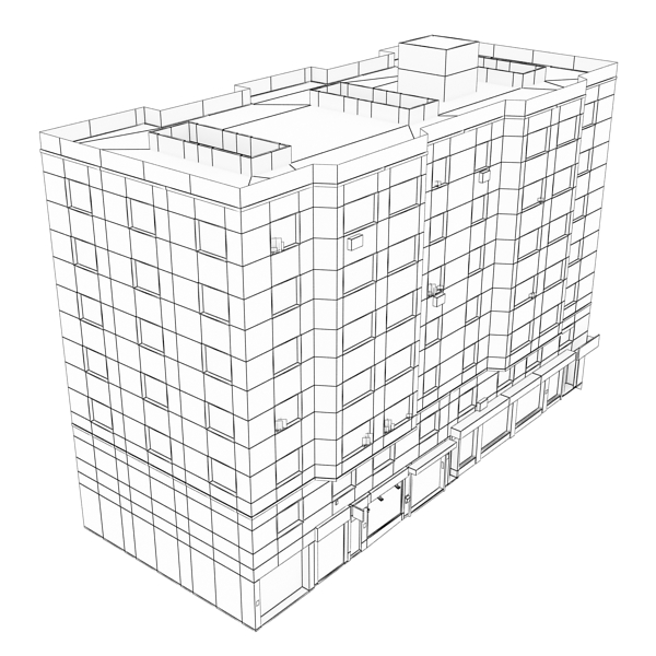 Building Collection 101-104 Low-poly 3D model_33