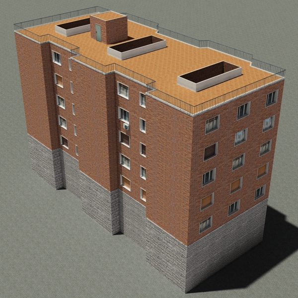 Building Collection 101-104 Low-poly 3D model_22