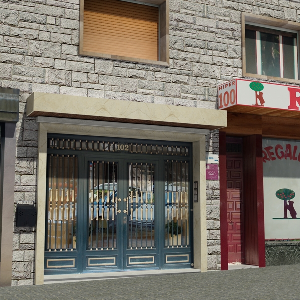 Building Collection 101-104 Low-poly 3D model_23