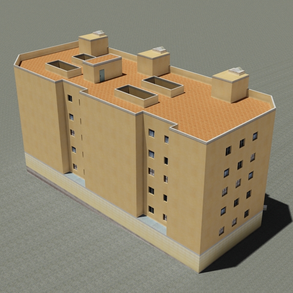 Building Collection 101-104 Low-poly 3D model_38