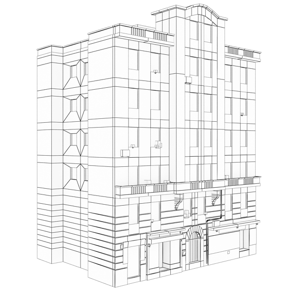 Building Collection 101-104 Low-poly 3D model_17