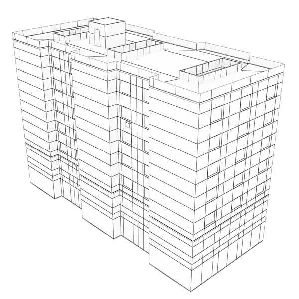 Building Collection 101-104 Low-poly 3D model_34