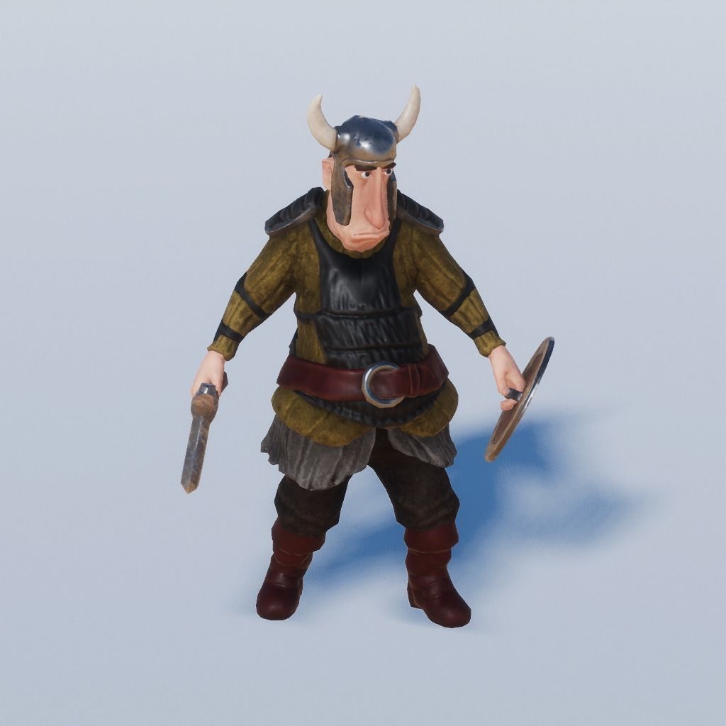 MEDIEVAL STYLIZED CHARACTERS VOL 1 - COMBATTANTS Low-poly 3D model_18
