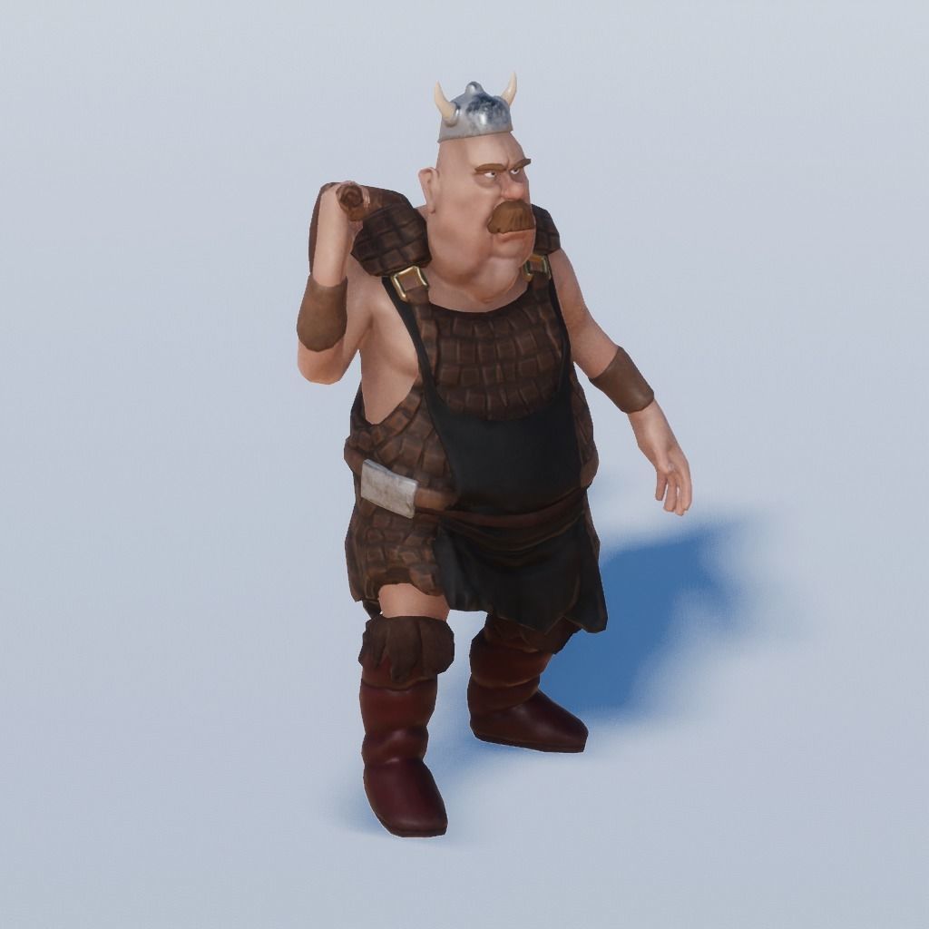 MEDIEVAL STYLIZED CHARACTERS VOL 1 - COMBATTANTS Low-poly 3D model_7