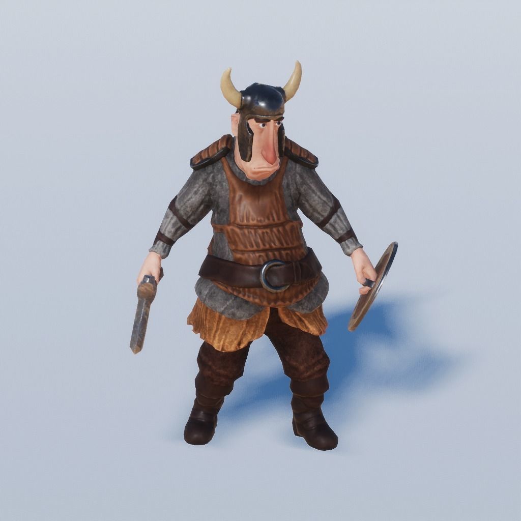 MEDIEVAL STYLIZED CHARACTERS VOL 1 - COMBATTANTS Low-poly 3D model_19