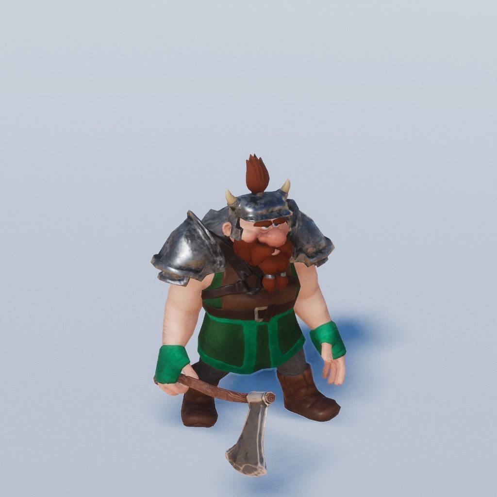 MEDIEVAL STYLIZED CHARACTERS VOL 1 - COMBATTANTS Low-poly 3D model_11