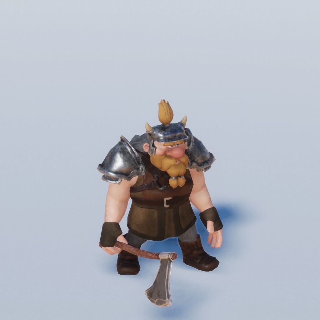 MEDIEVAL STYLIZED CHARACTERS VOL 1 - COMBATTANTS Low-poly 3D model_9