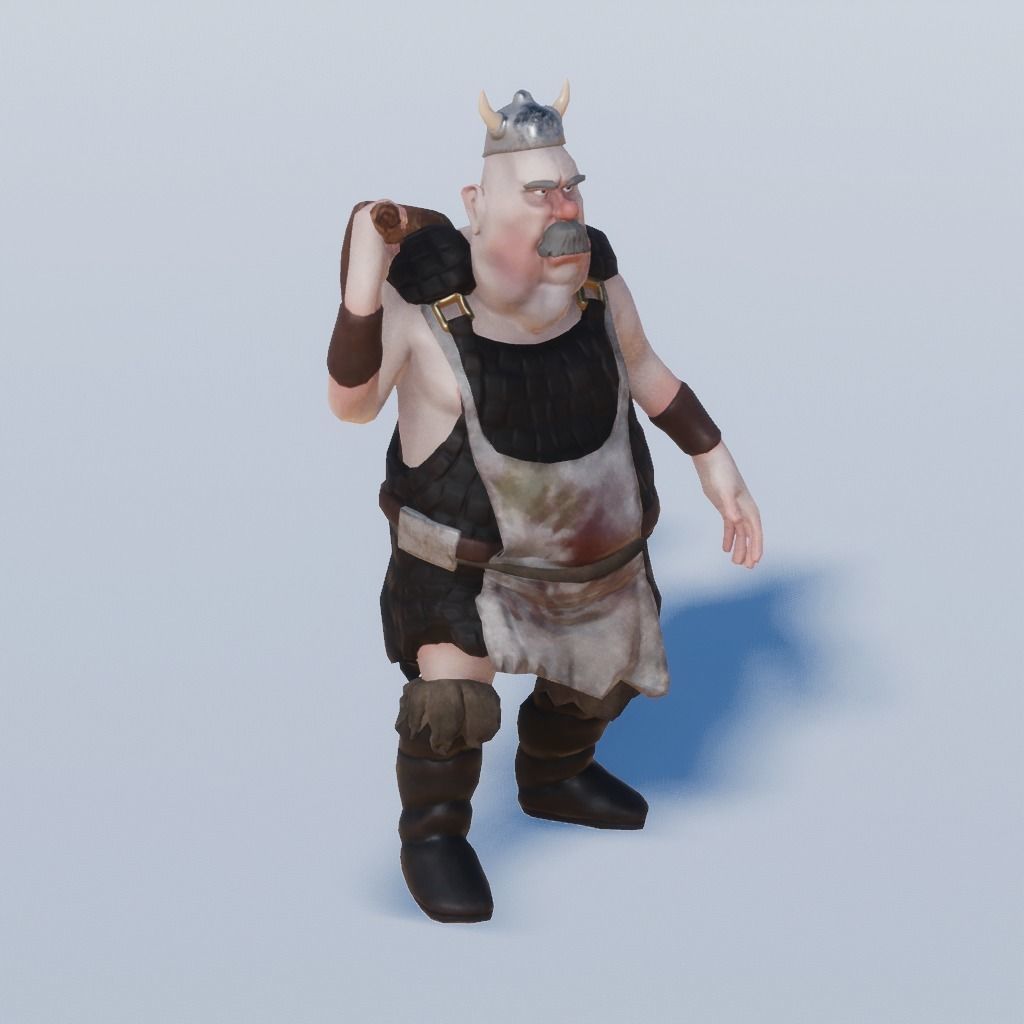 MEDIEVAL STYLIZED CHARACTERS VOL 1 - COMBATTANTS Low-poly 3D model_8