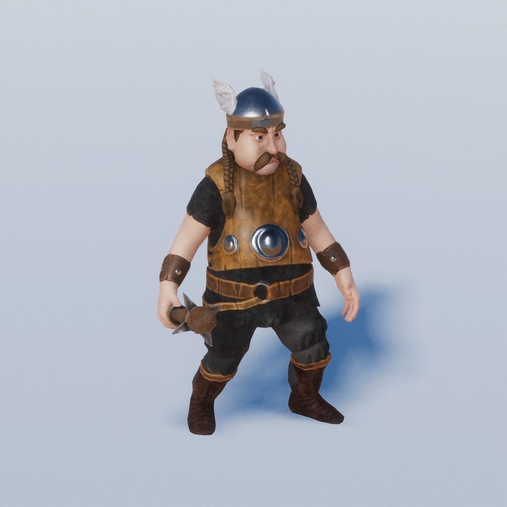 MEDIEVAL STYLIZED CHARACTERS VOL 1 - COMBATTANTS Low-poly 3D model_14