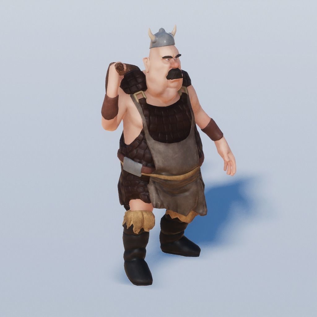 MEDIEVAL STYLIZED CHARACTERS VOL 1 - COMBATTANTS Low-poly 3D model_6