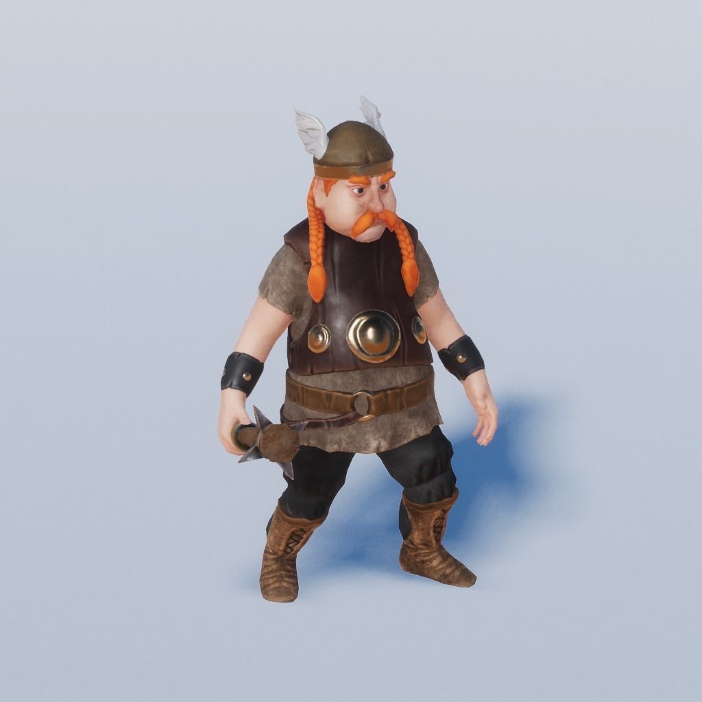 MEDIEVAL STYLIZED CHARACTERS VOL 1 - COMBATTANTS Low-poly 3D model_12