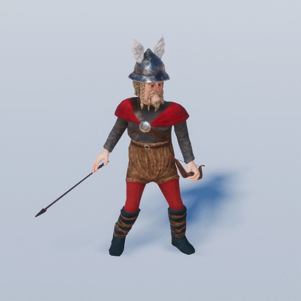 MEDIEVAL STYLIZED CHARACTERS VOL 1 - COMBATTANTS Low-poly 3D model_5