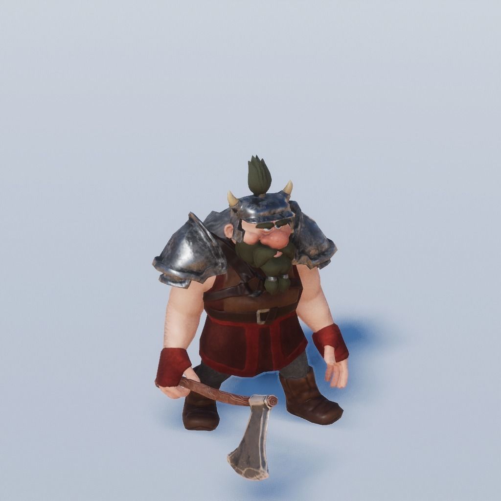 MEDIEVAL STYLIZED CHARACTERS VOL 1 - COMBATTANTS Low-poly 3D model_10
