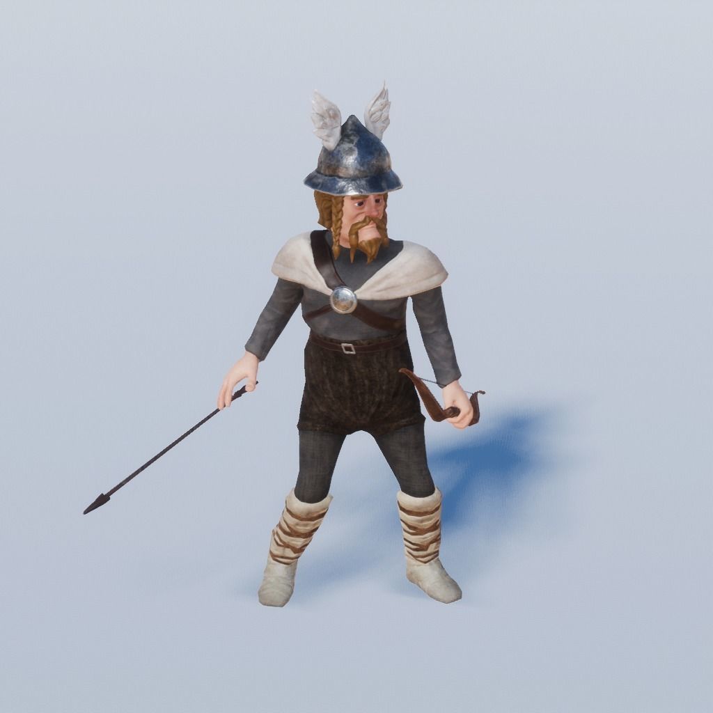 MEDIEVAL STYLIZED CHARACTERS VOL 1 - COMBATTANTS Low-poly 3D model_3