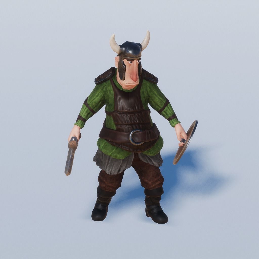 MEDIEVAL STYLIZED CHARACTERS VOL 1 - COMBATTANTS Low-poly 3D model_20