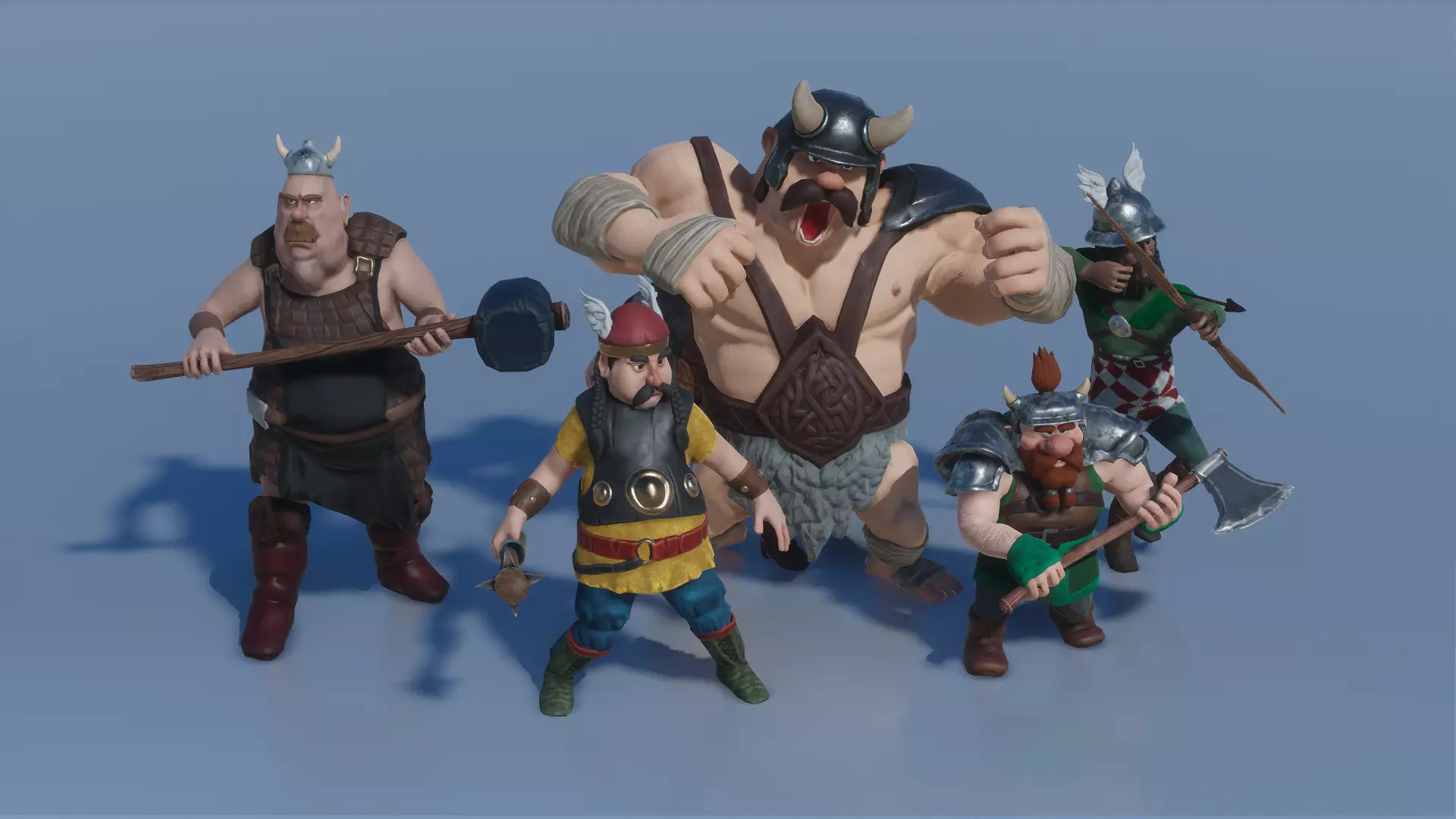 MEDIEVAL STYLIZED CHARACTERS VOL 1 - COMBATTANTS Low-poly 3D model_0