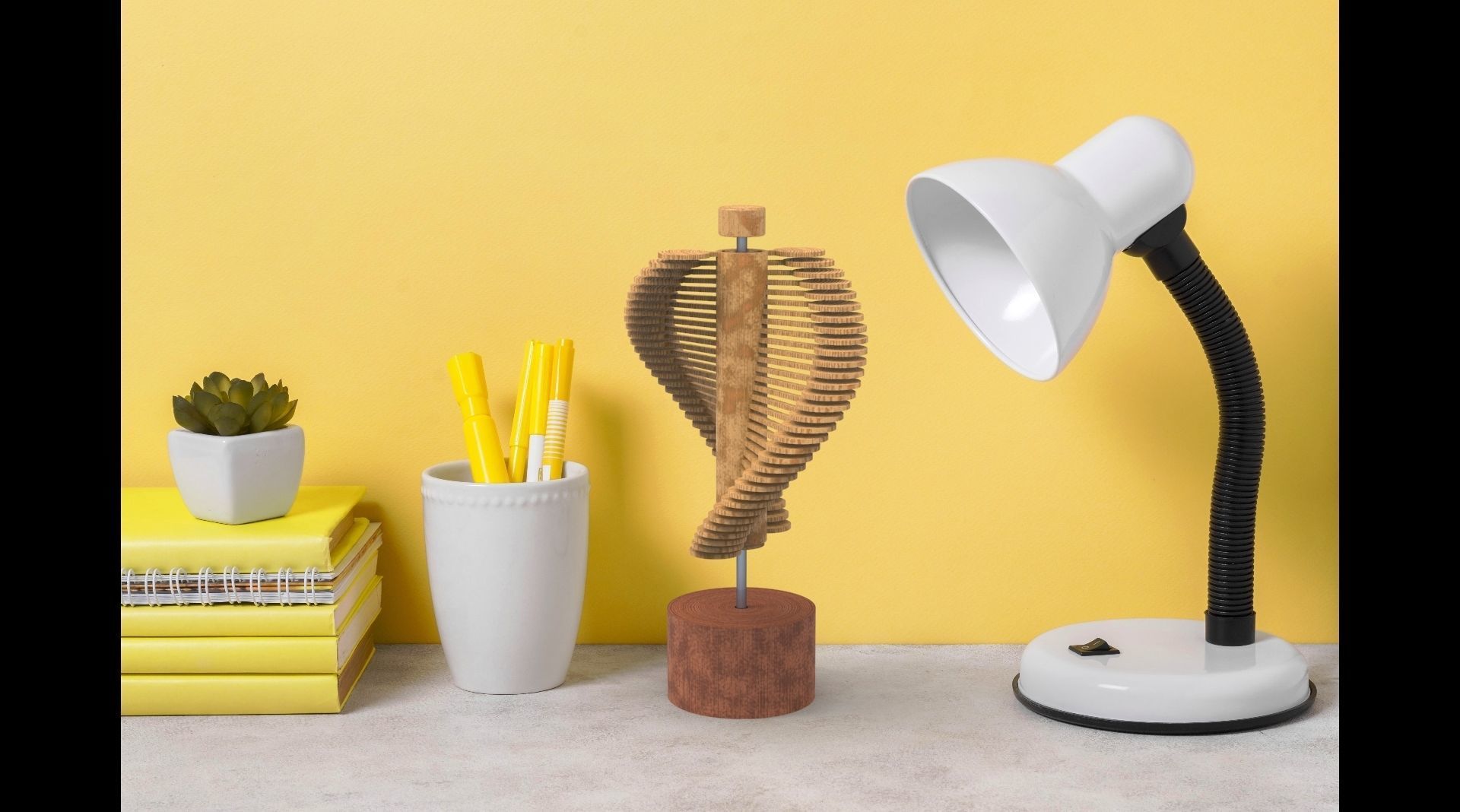 Helicone design ready for laser cut 3D print model_5