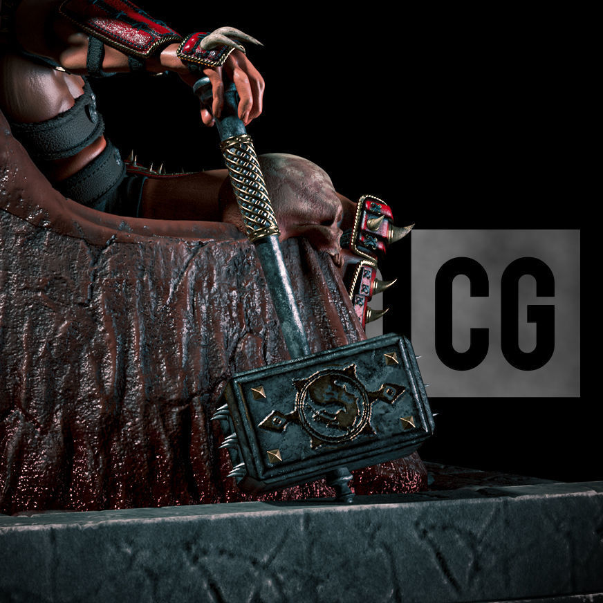 Fan Art Shao Kahn and Goro from MK - Statue 3D print model_13