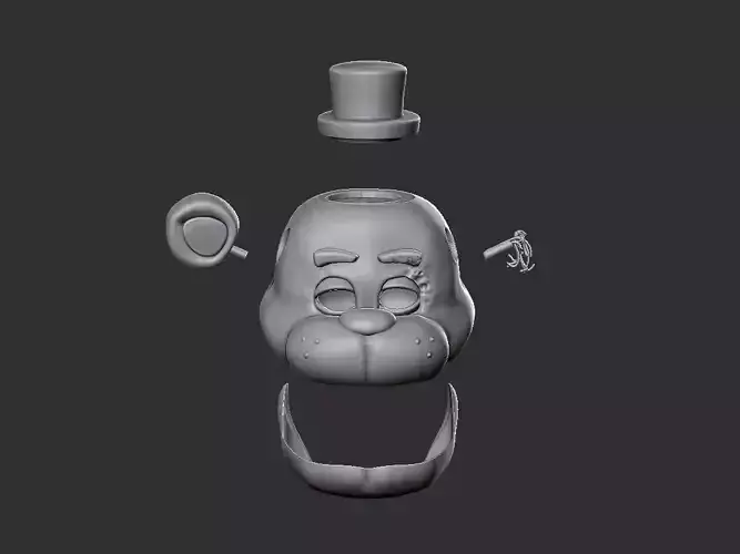 Golden freddy  - Fnaf movie  HELMET for PLA print - cosplay 3D print model
