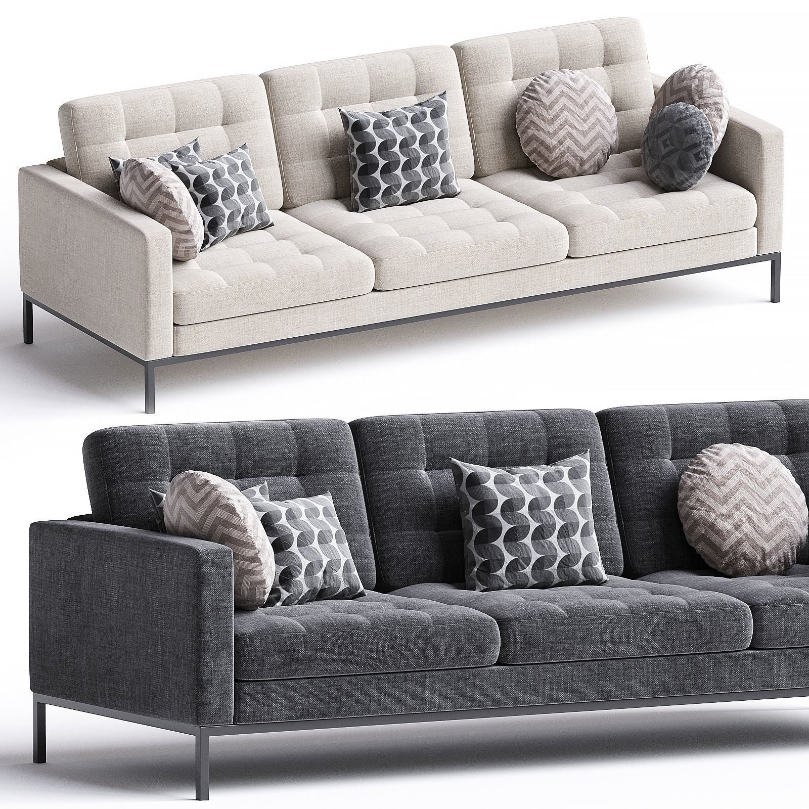 sofa knoll 3 3D model_1