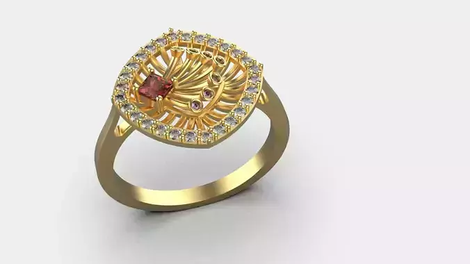 fancy styel ladis jewelry Riing 3D print model