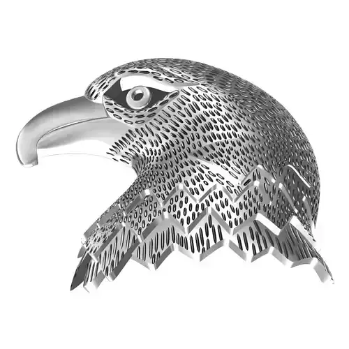 Eagle Head Engraved Pendant