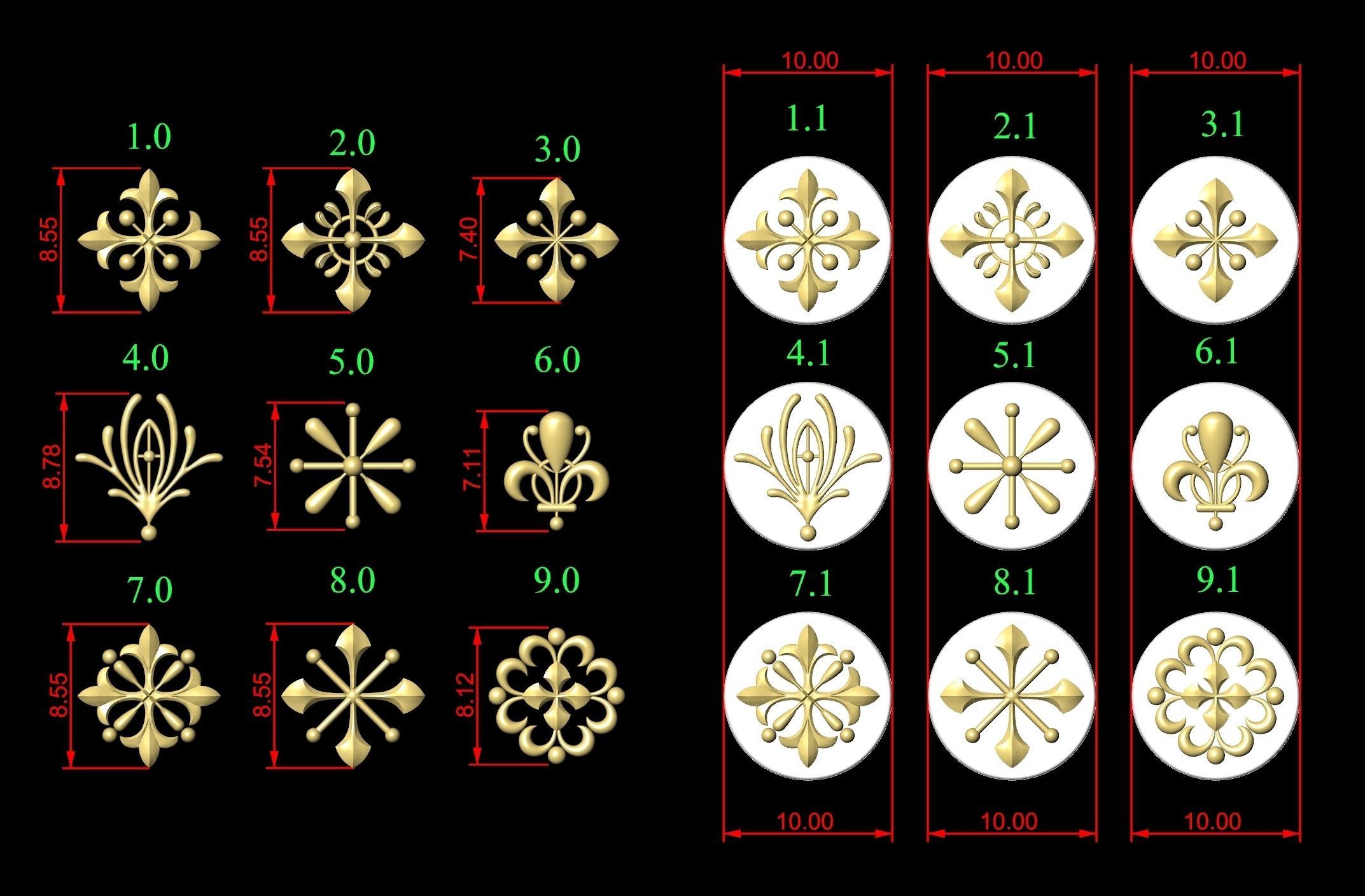 pattern design for assembly set 0001 3D print model_4