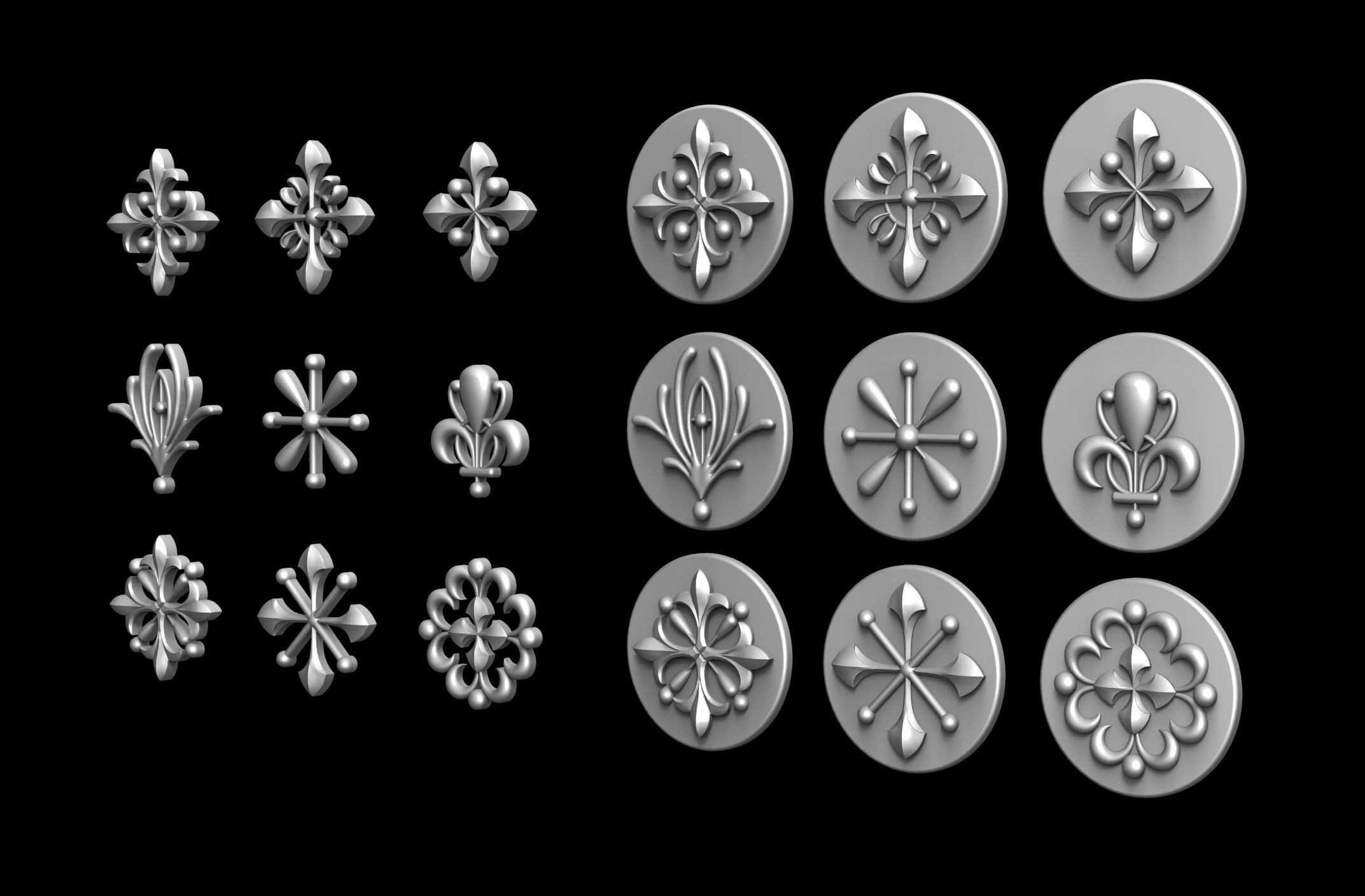 pattern design for assembly set 0001 3D print model_1