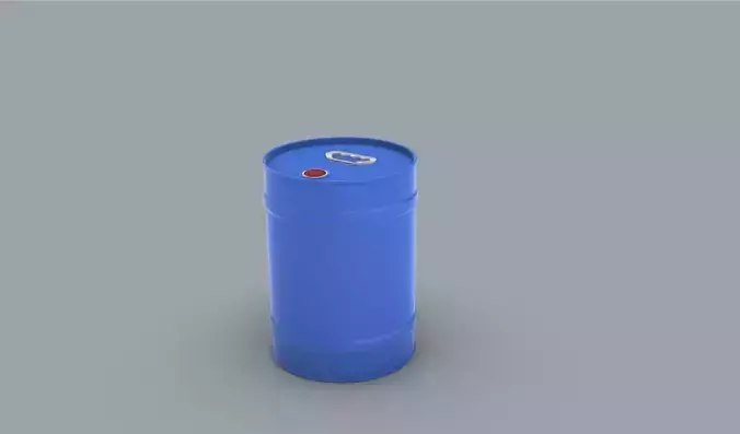 Chemical Liquid Barrel Low-poly 3D model