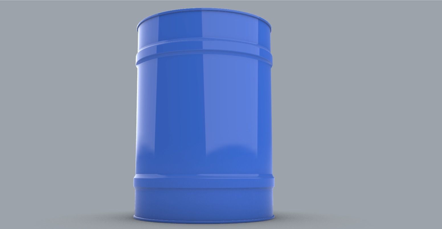 Chemical Liquid Barrel Low-poly 3D model_5