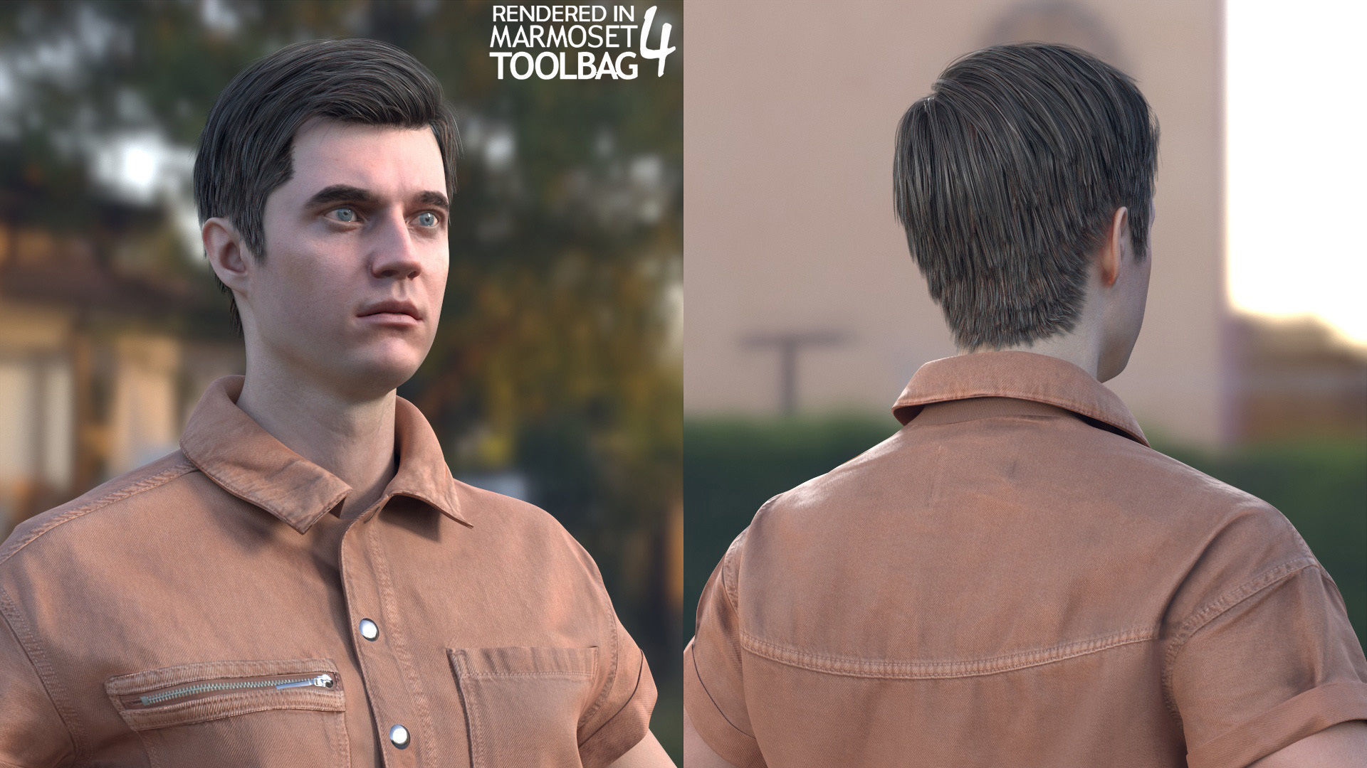 Man in Overalls 1 - Modular - Rigged Low-poly 3D model_18
