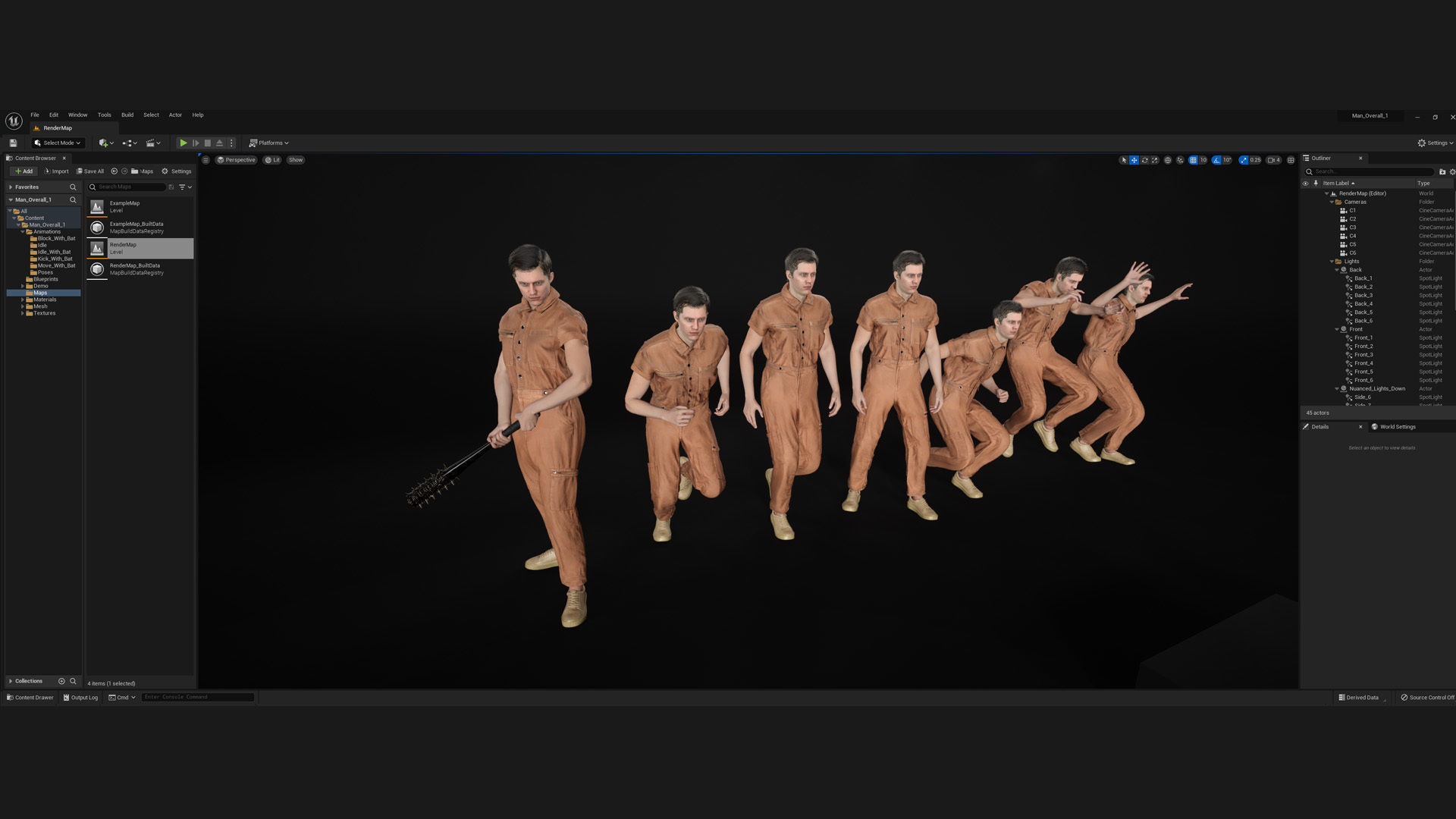 Man in Overalls 1 - Modular - Rigged Low-poly 3D model_5