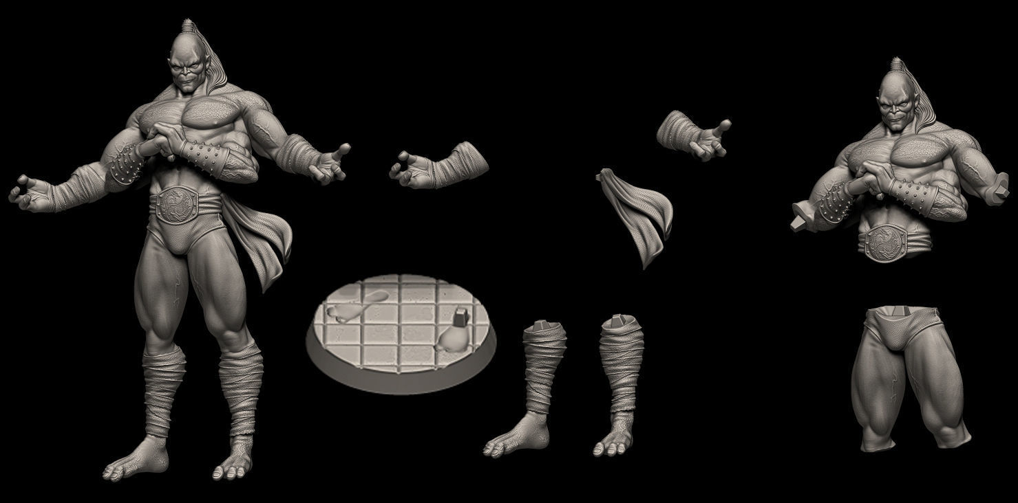 Fan Art Goro from MK - Statue 3D print model_10