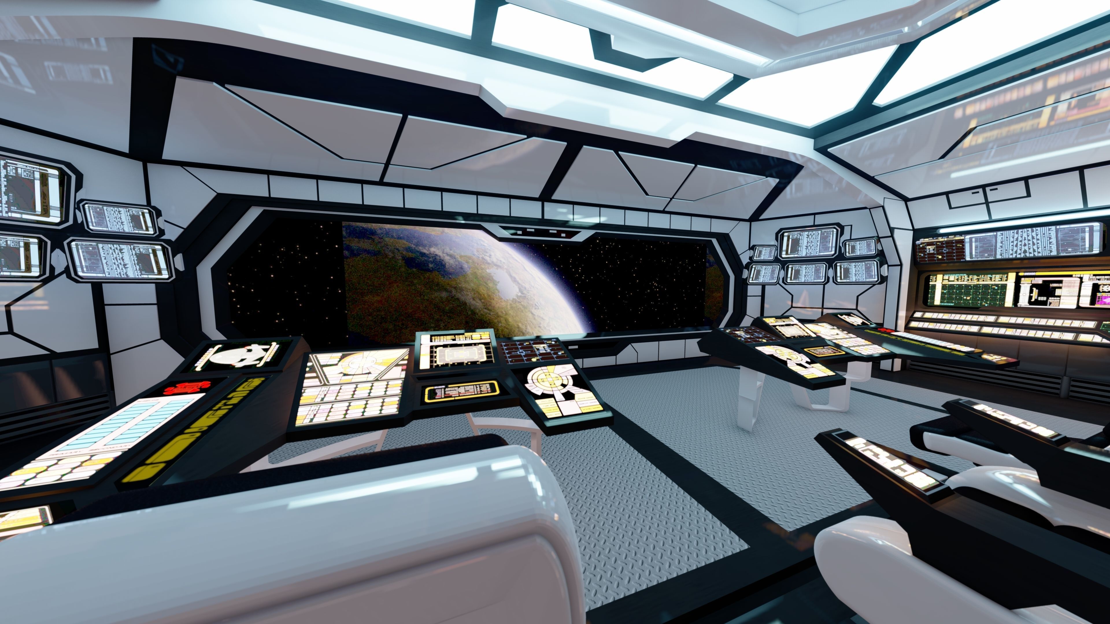 Sci Fi Interior Low-poly 3D model_6